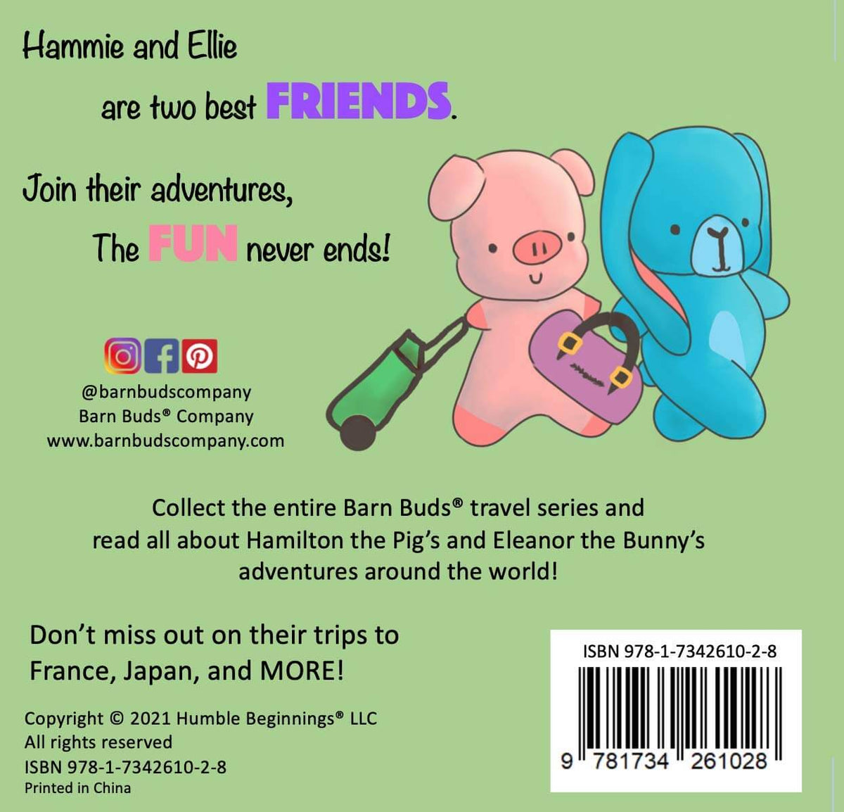 Adventures in Paris: Hamilton & Eleanor Children's Board Book (Pig and  Rabbit Baby Animal Book)